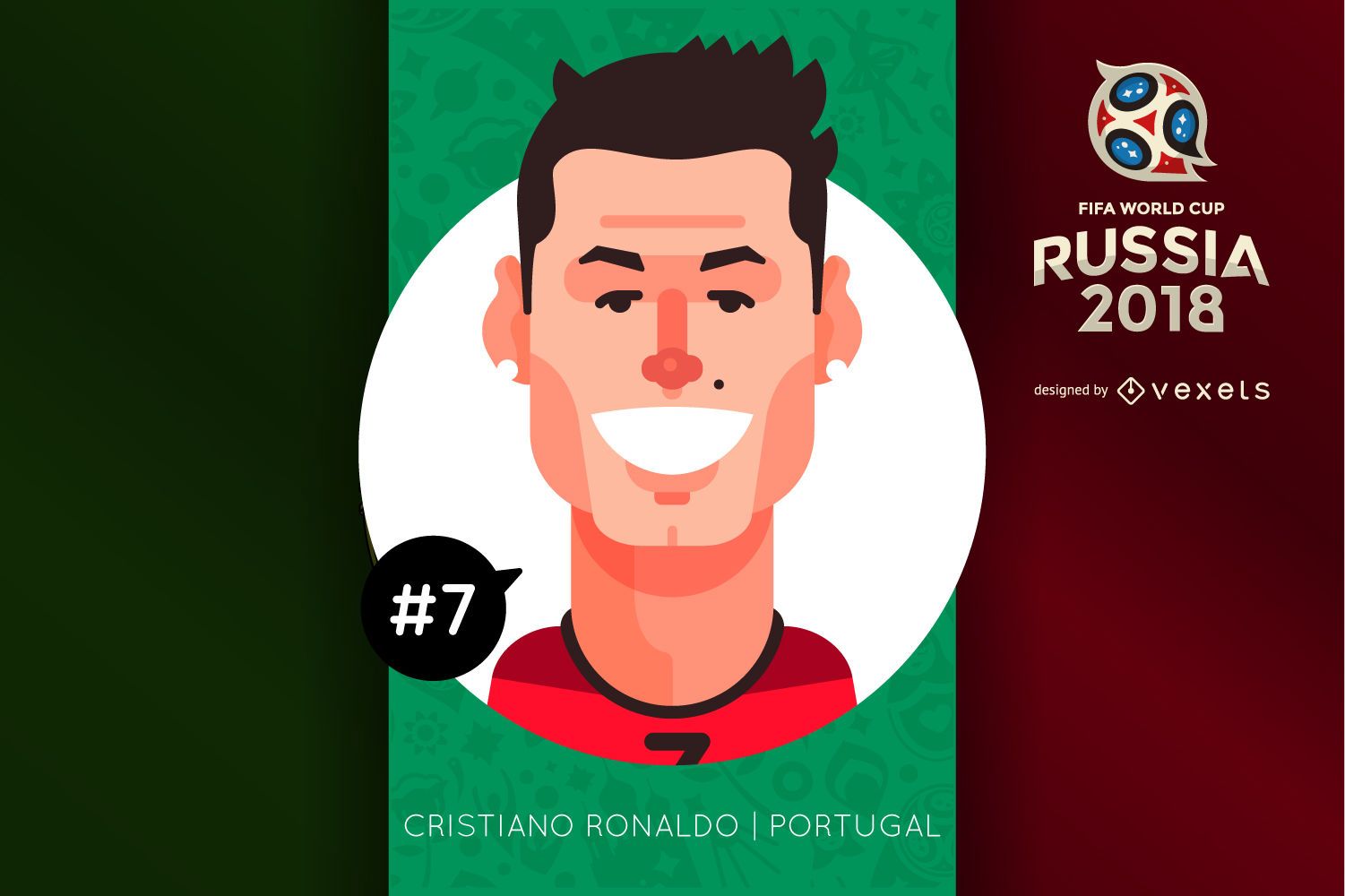 Personaje de dibujos animados de Cristiano Ronaldo