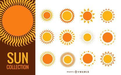 Fun Sun Illustration Sammlung