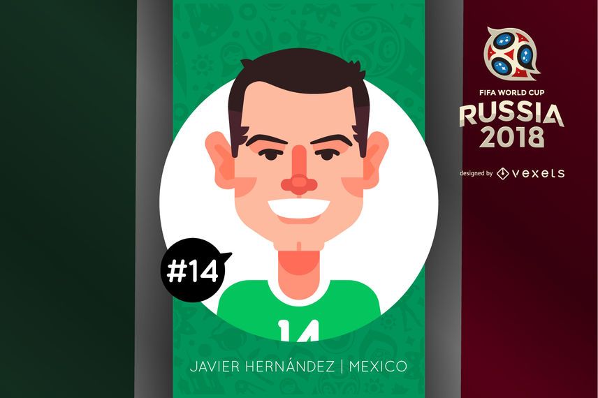 Caricatura de personaje Javier Hernandez Caricatura de personaje Javier Hernandez