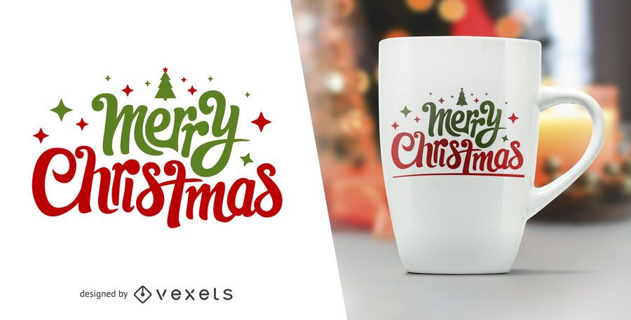 Merry Christmas lettering for merchandise Merry Christmas lettering for merchandise