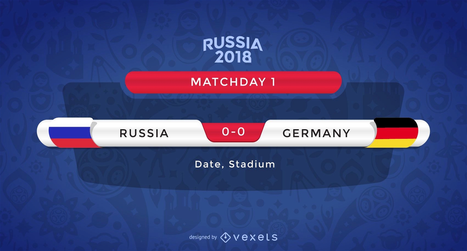 Russland 2018 Match Grafiker