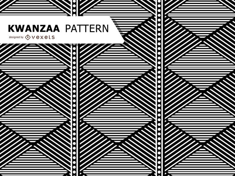 Black and white geometric Kwanzaa pattern Black and white geometric Kwanzaa pattern