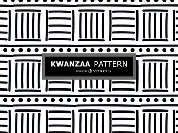 Patrón de Kwanzaa en blanco y negro