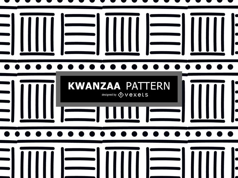 Black and white Kwanzaa pattern Black and white Kwanzaa pattern