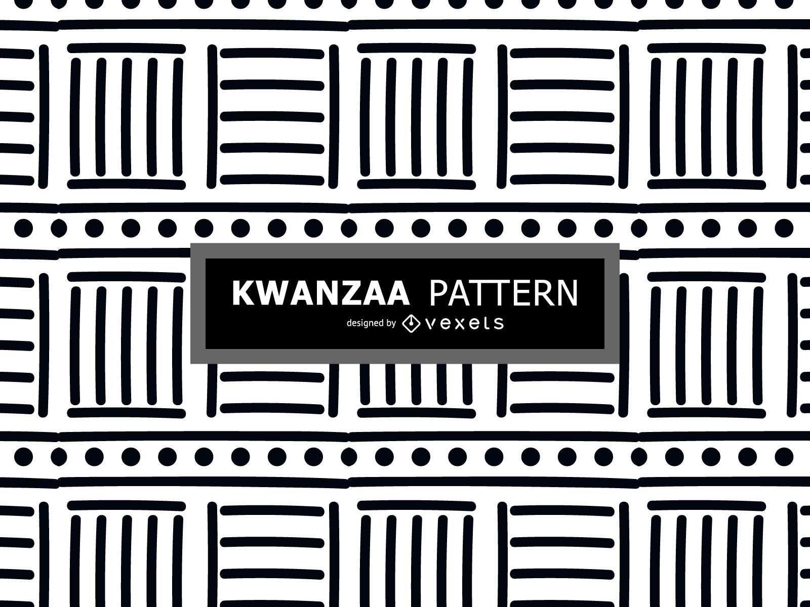 Black and white Kwanzaa pattern