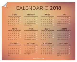 2016 colorido calendario plantilla española - Descargar vector