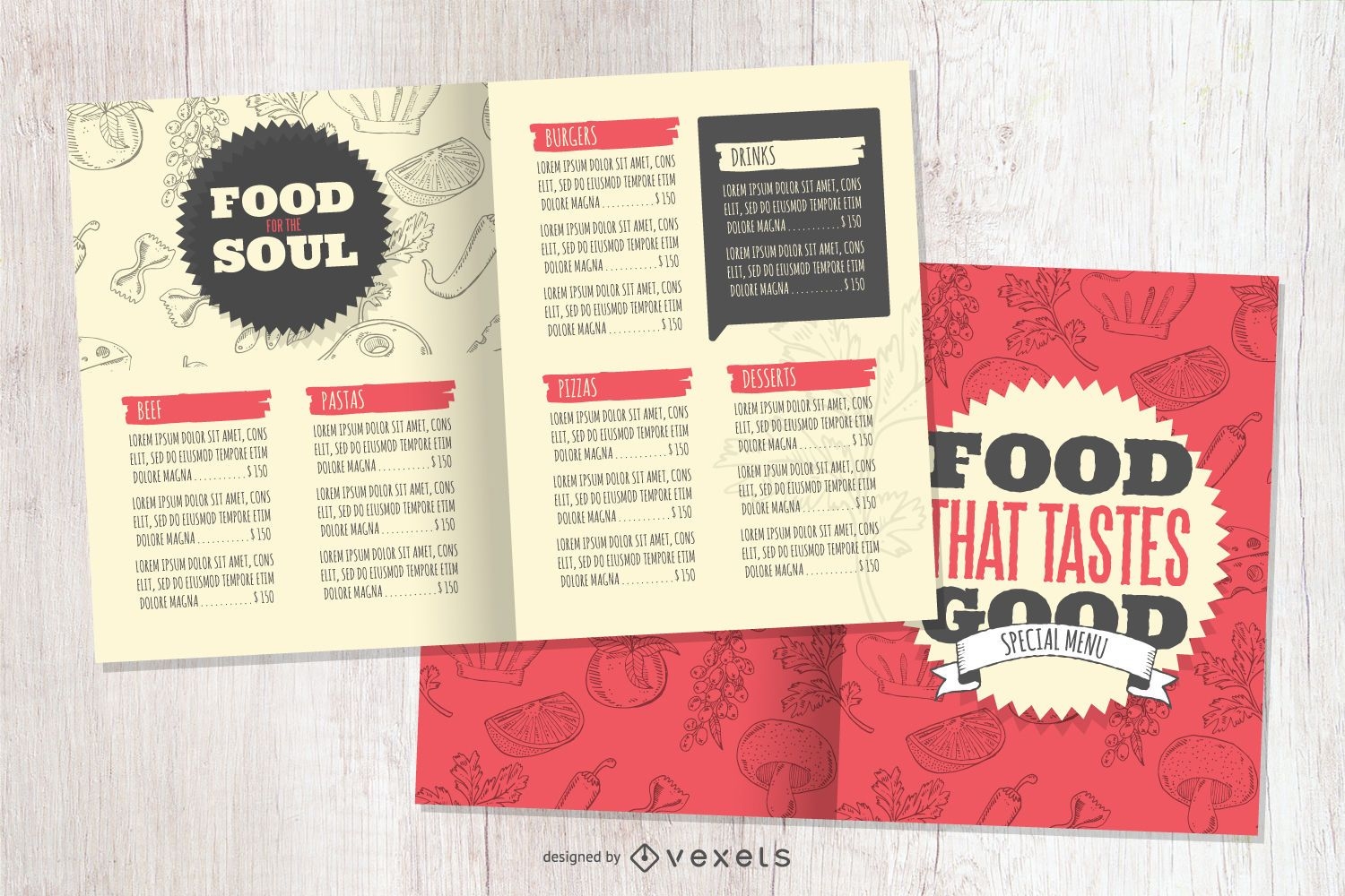Restaurant menu food template