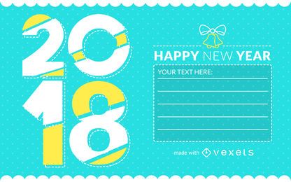 Creador de tarjetas de felicitación de año nuevo 2018