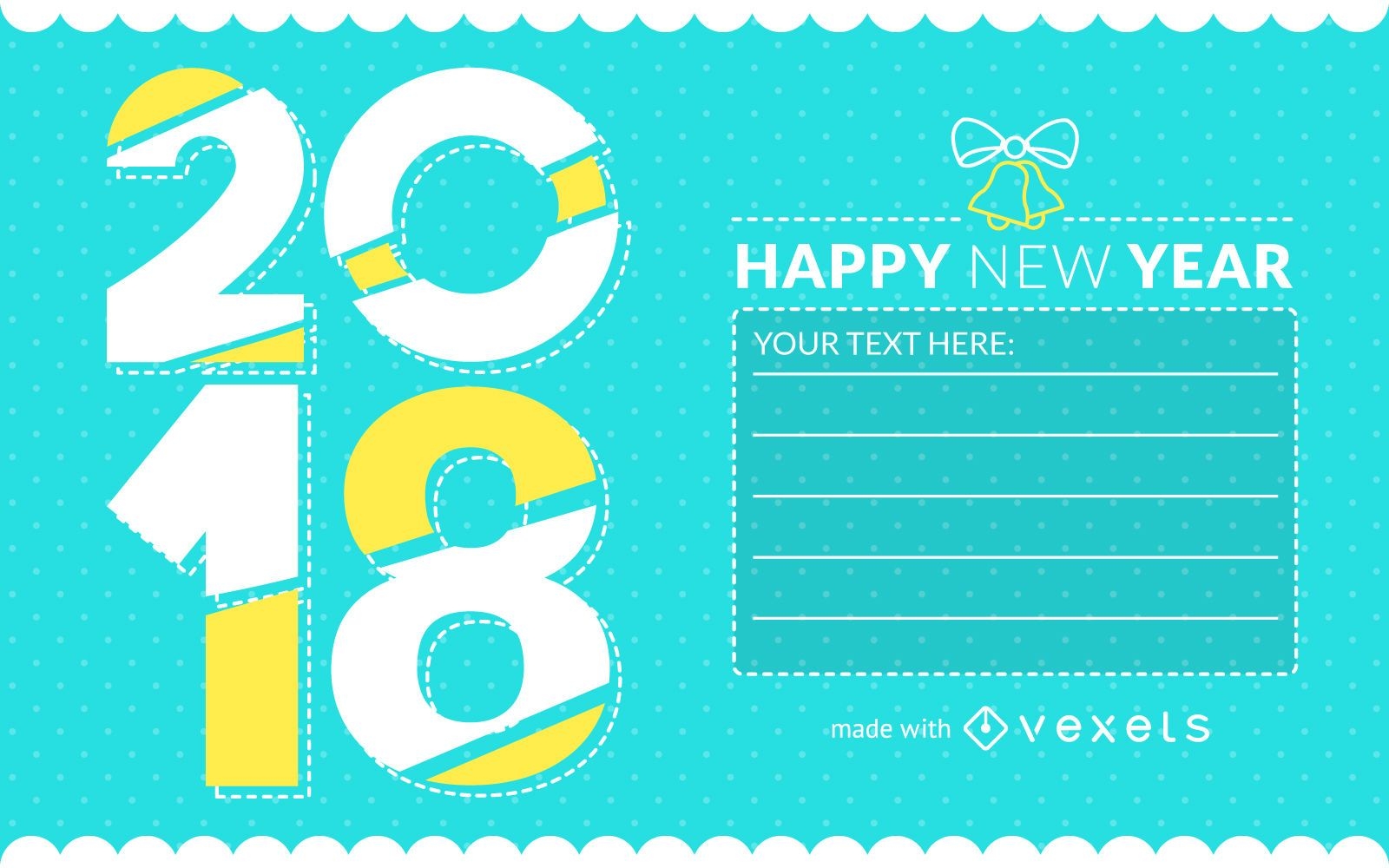 Criador de cartão comemorativo de ano novo 2018