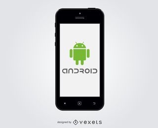 Android logo inside smartphone