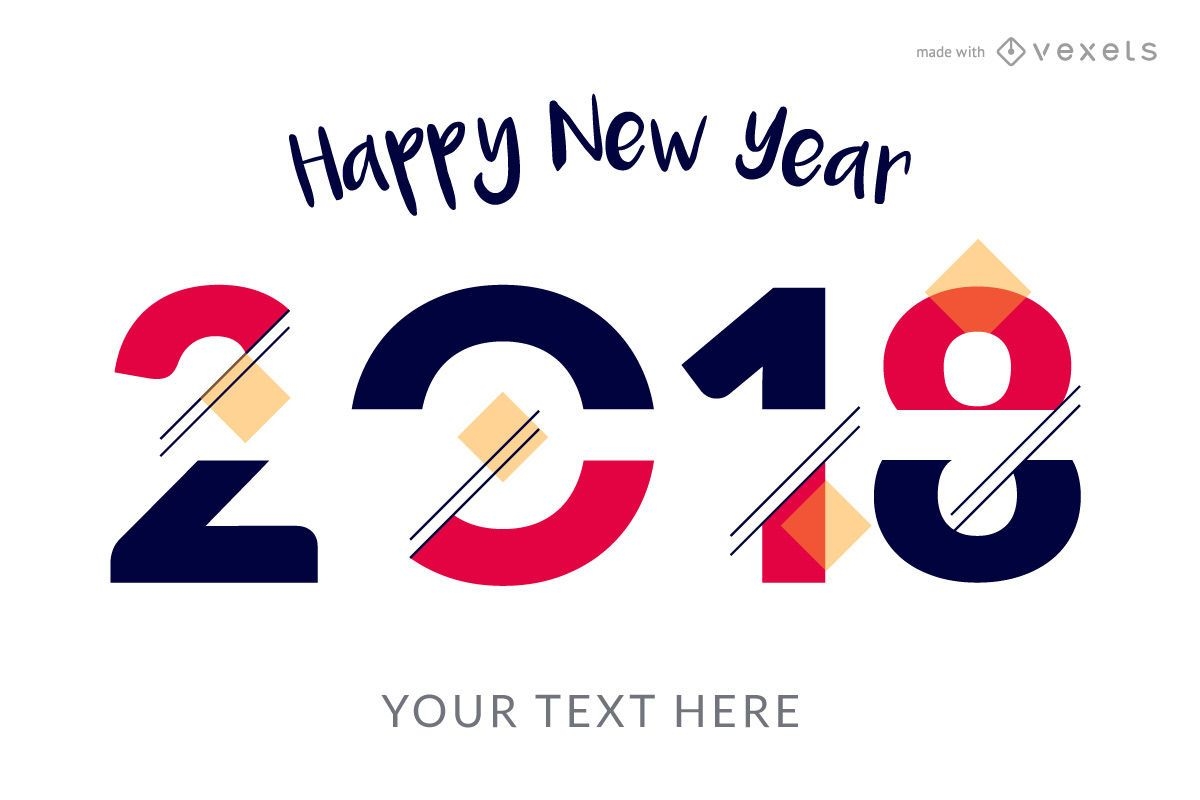 2018 New Year poster maker