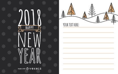 Lindo creador de tarjetas de año nuevo 2018
