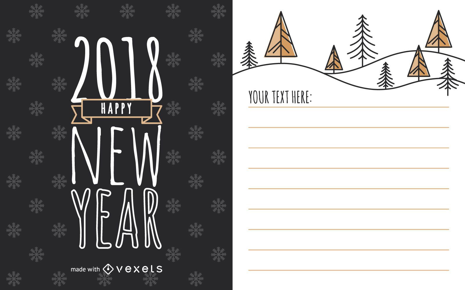 Cute 2018 New Year card maker