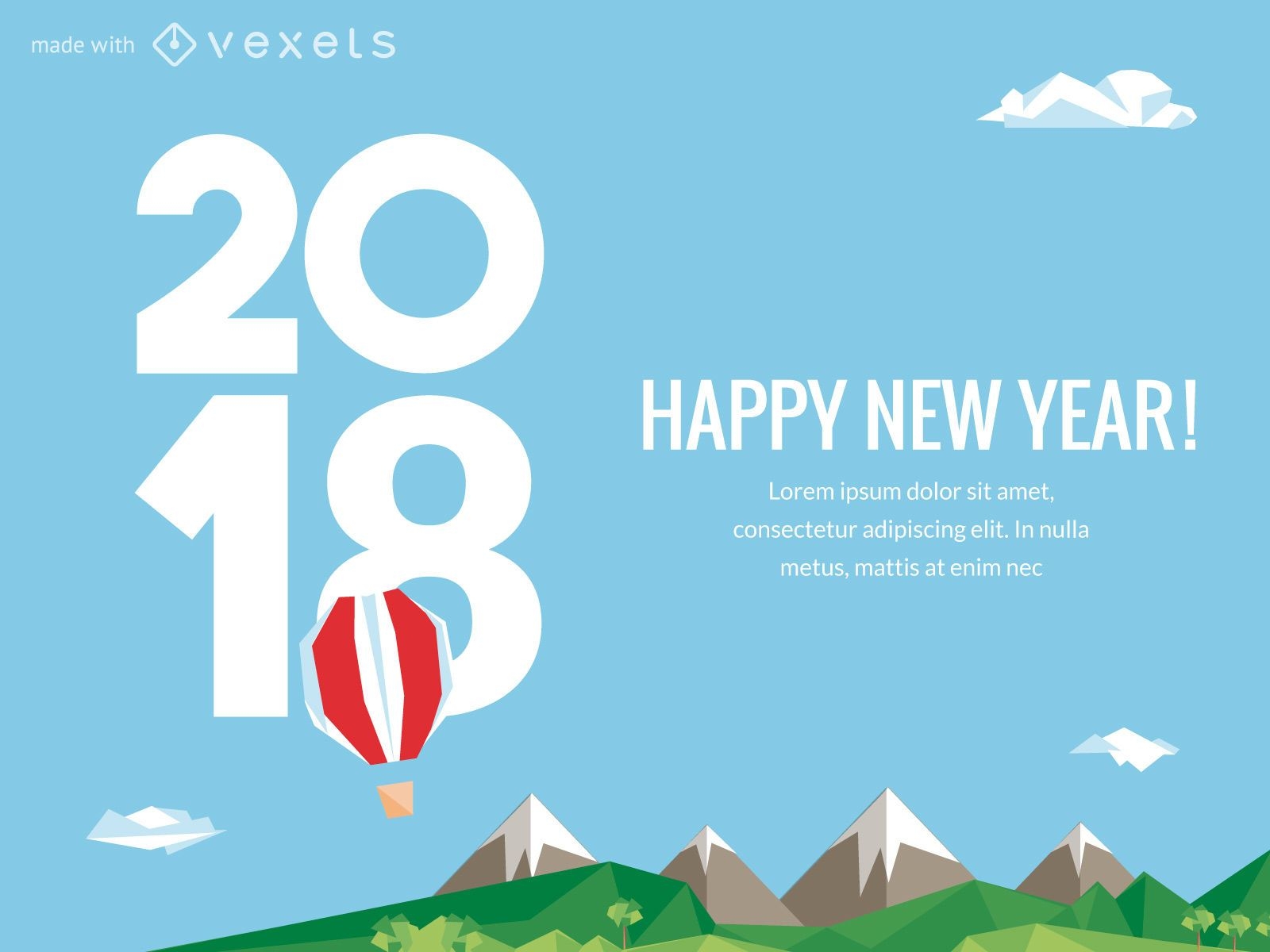 Criador de cartaz de ano novo de 2018 com op?es