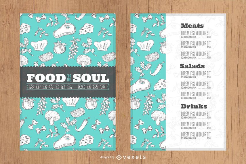 Plantilla de diseño de restaurante de menú Plantilla de diseño de restaurante de menú