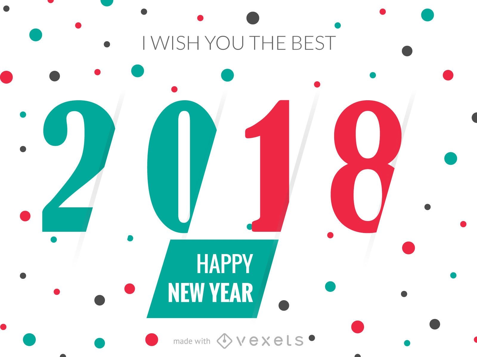 2018 New Year greeting card maker