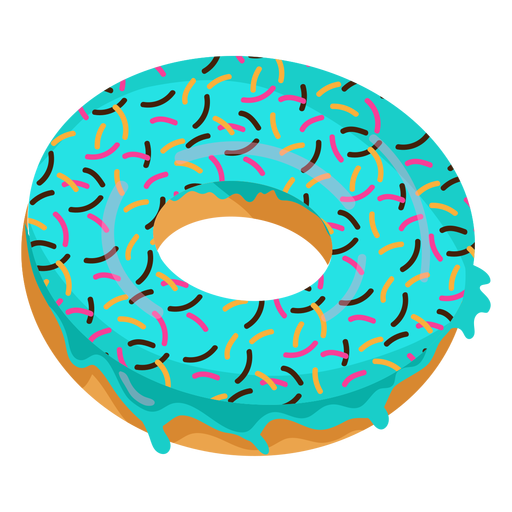 Ilustra??o de donut de esmalte azul Desenho PNG