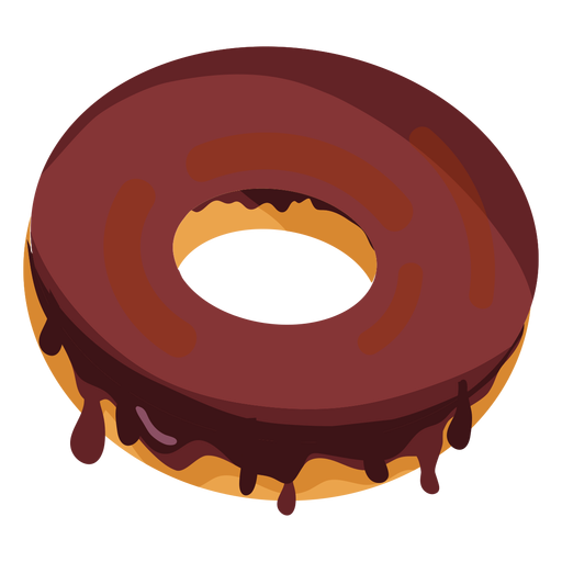 Ilustraci?n de donut de chocolate Diseño PNG