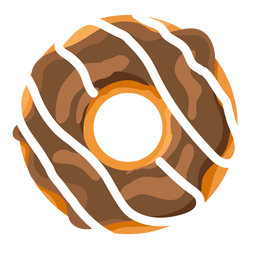 Ilustração de donut de chocolate e baunilha Desenho PNG