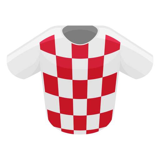 Ícone de camisa de futebol da Croácia Desenho PNG