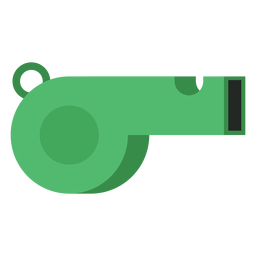 Ícone de apito do árbitro verde Desenho PNG