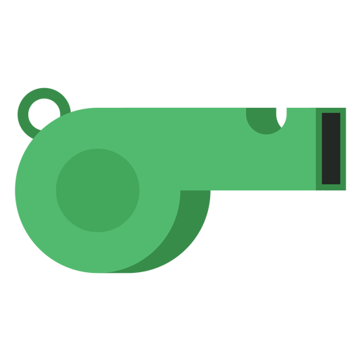 Icono de silbato de árbitro verde Diseño PNG