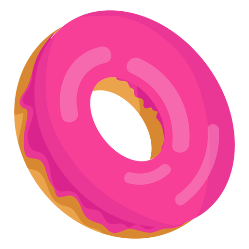 Erdbeer Donut Illustration PNG-Design