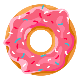 Strawberry doughnut with sprinkles Strawberry doughnut with sprinkles