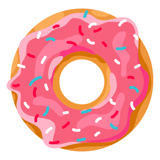 Donut De Dibujos Animados Con Glaseado Azul Vector Pn 8410