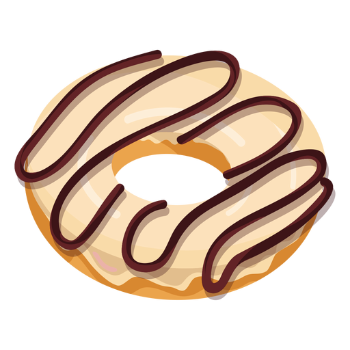 Vanilla chocolate doughnut illustration Transparent PNG Vanilla chocolate doughnut illustration Transparent PNG
