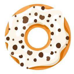 Ilustración de donut de vainilla Diseño PNG
