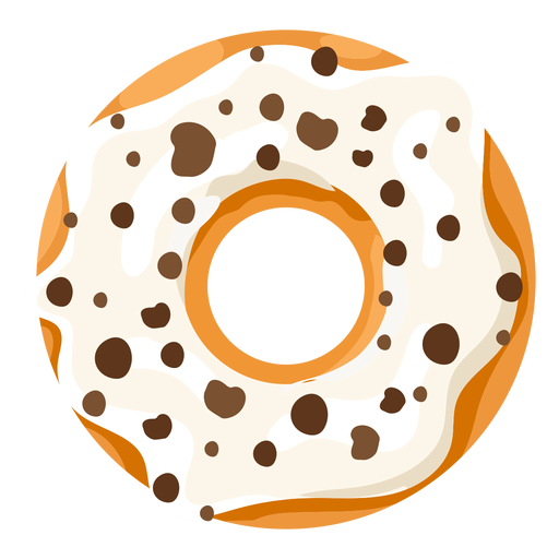 Vanille Donut Illustration PNG-Design