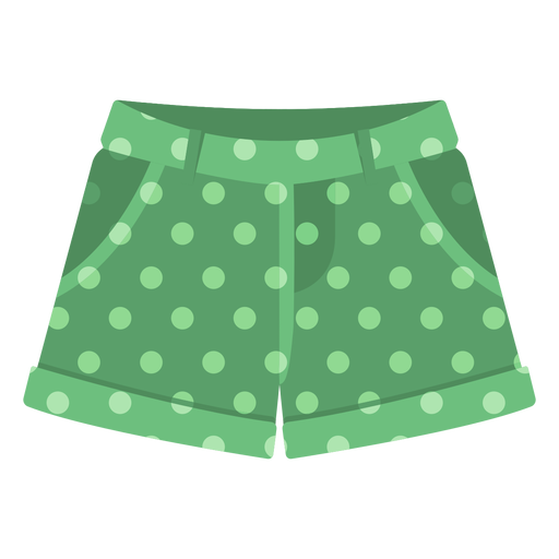 Green shorts dots Transparent PNG & SVG vector file