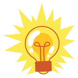 Bombilla de luz brillante Diseño PNG