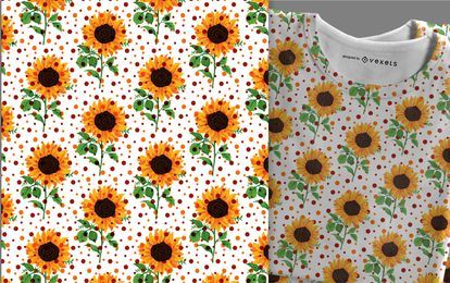 Sonnenblumenmuster Ware bereit