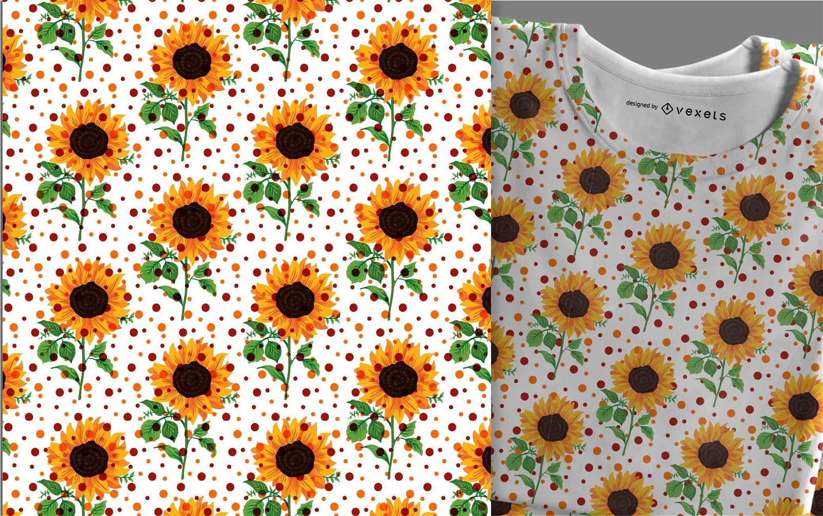 Sunflower pattern merchandise ready
