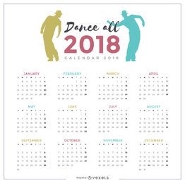 Tanzen 2018 Kalender Design