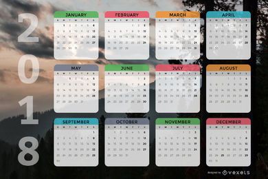2018 monthly calendar design 2018 monthly calendar design