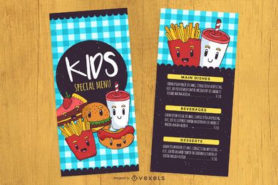 Kid's menu design template