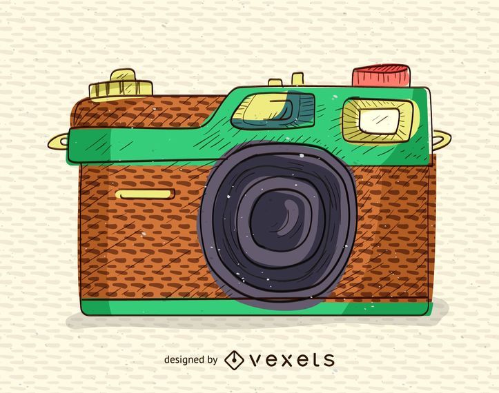 Retro vintage camera illustration Retro vintage camera illustration