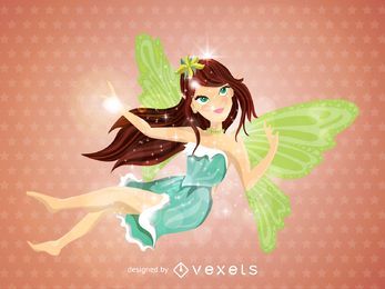 Ilustración de hada volando Ilustración de hada volando