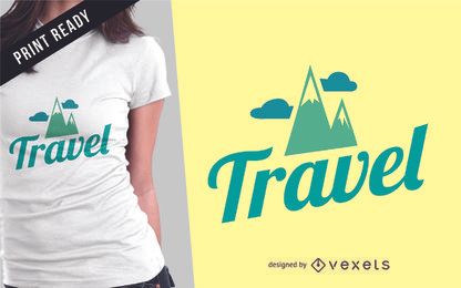Diseño de camiseta de mercancía de viaje.