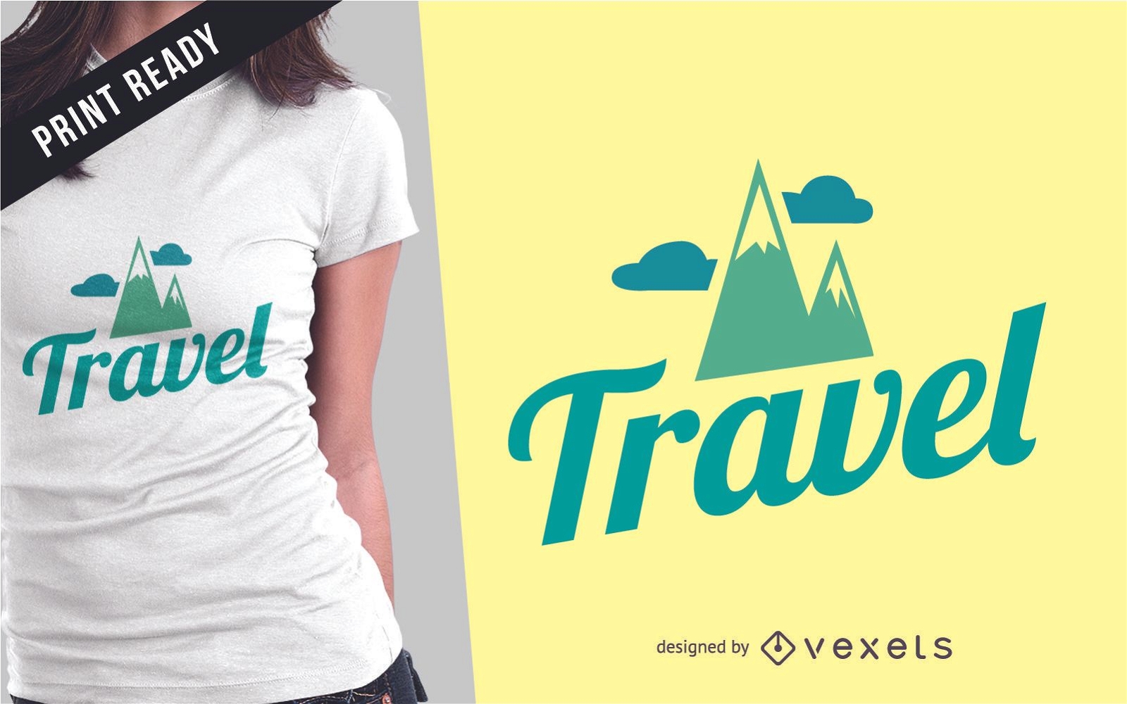 Design de camisetas de artigos de viagem