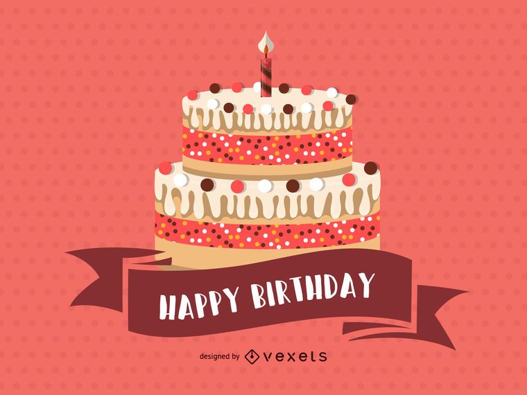 Tarjeta rosa feliz cumpleaños Tarjeta rosa feliz cumpleaños