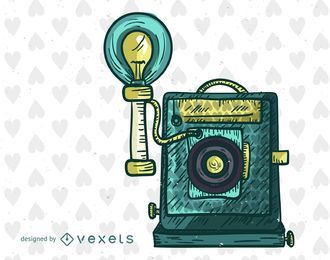 Antique camera illustration Antique camera illustration
