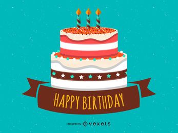 Tarjeta colorida del feliz cumpleaños