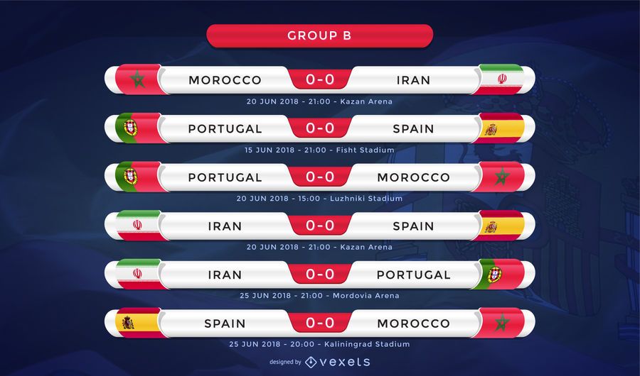 Russia 2018 Group B fixture Russia 2018 Group B fixture