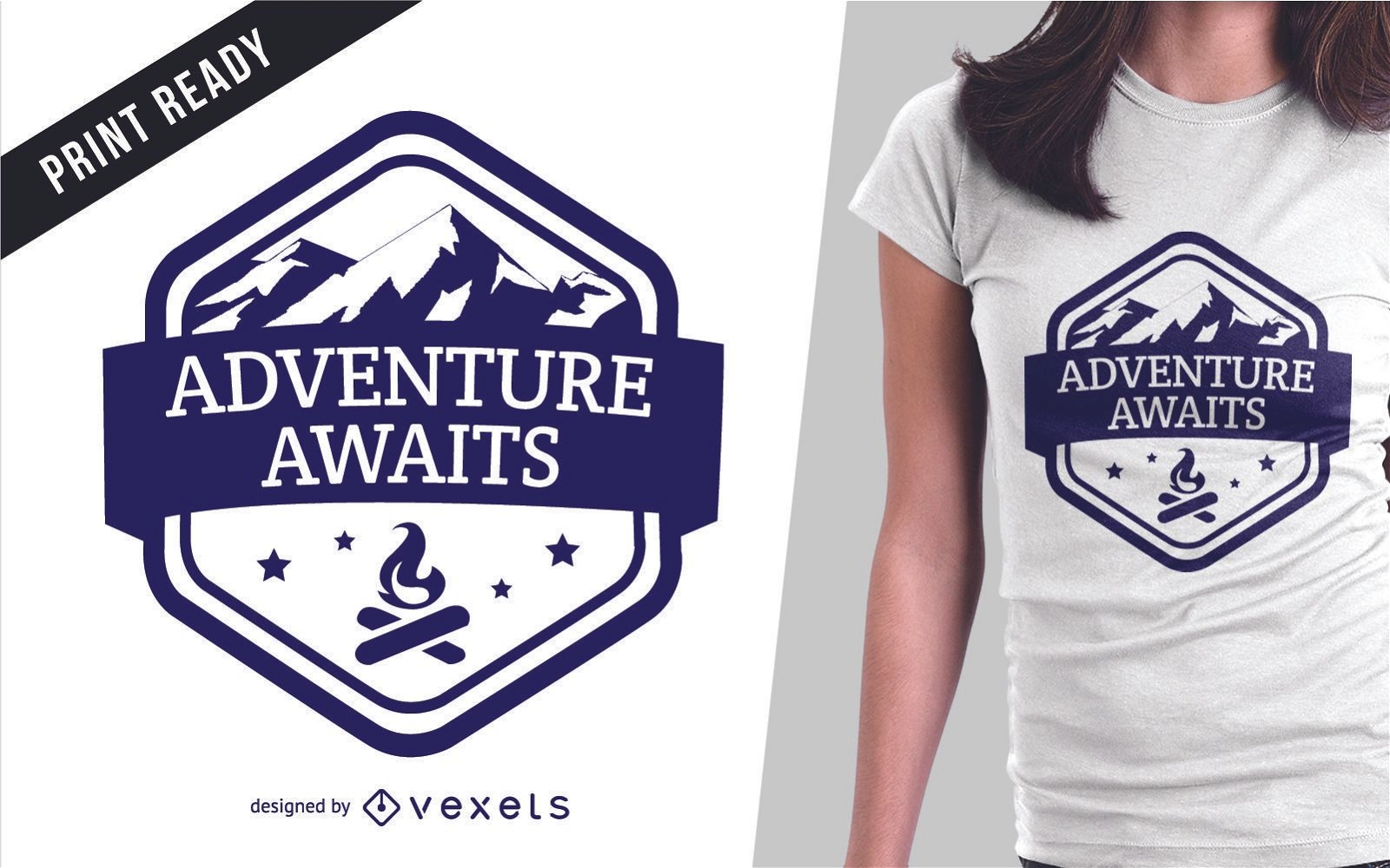 Abenteuer Illustration T-Shirt Design