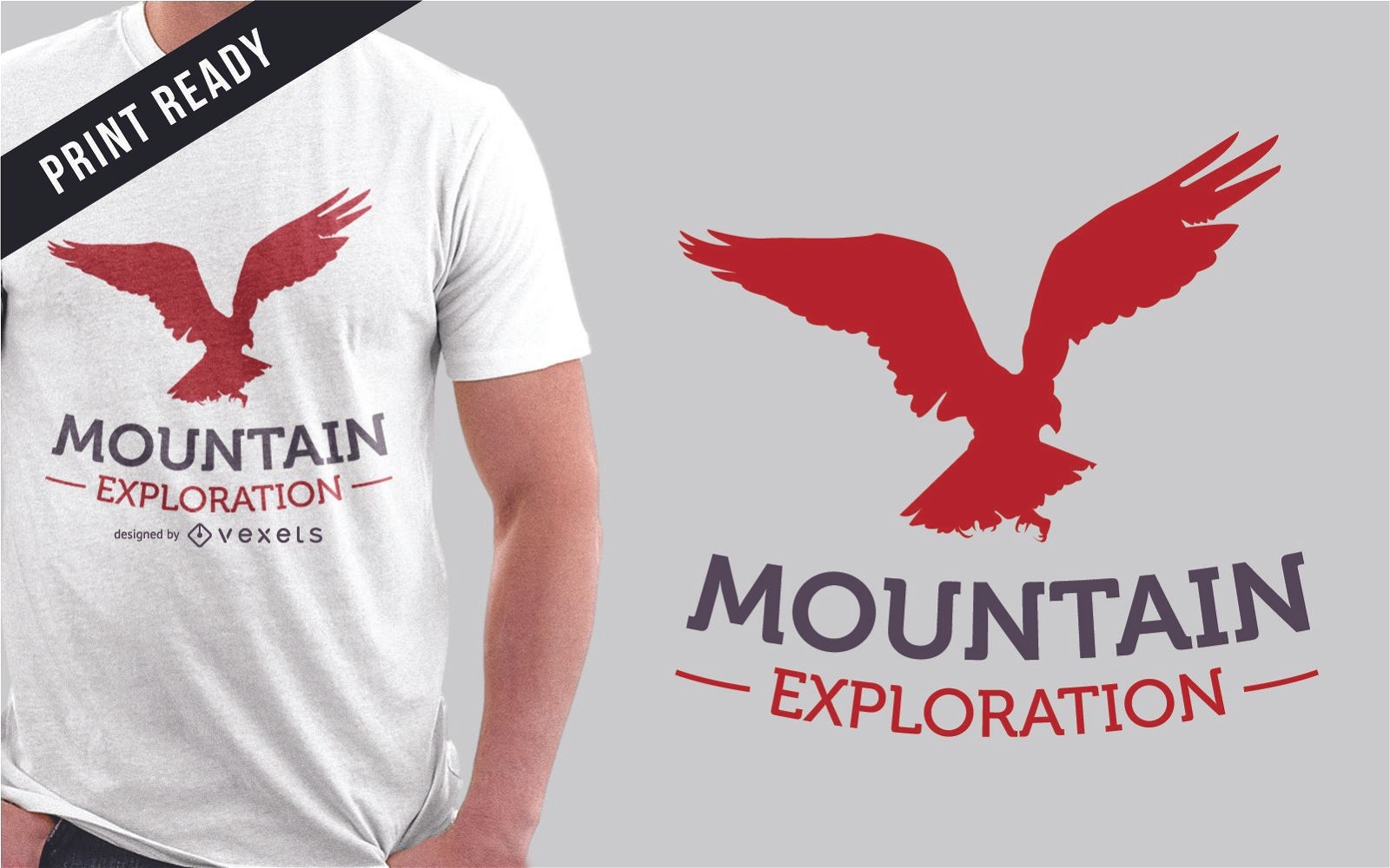 Mountain exploration t-shirt design