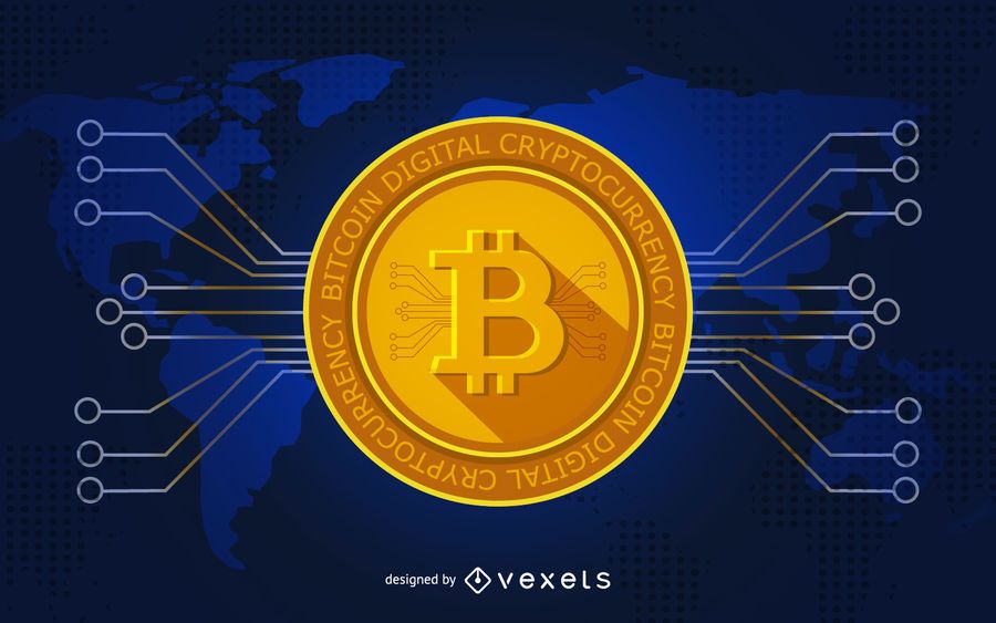 Bitcoin illustration for header Bitcoin illustration for header